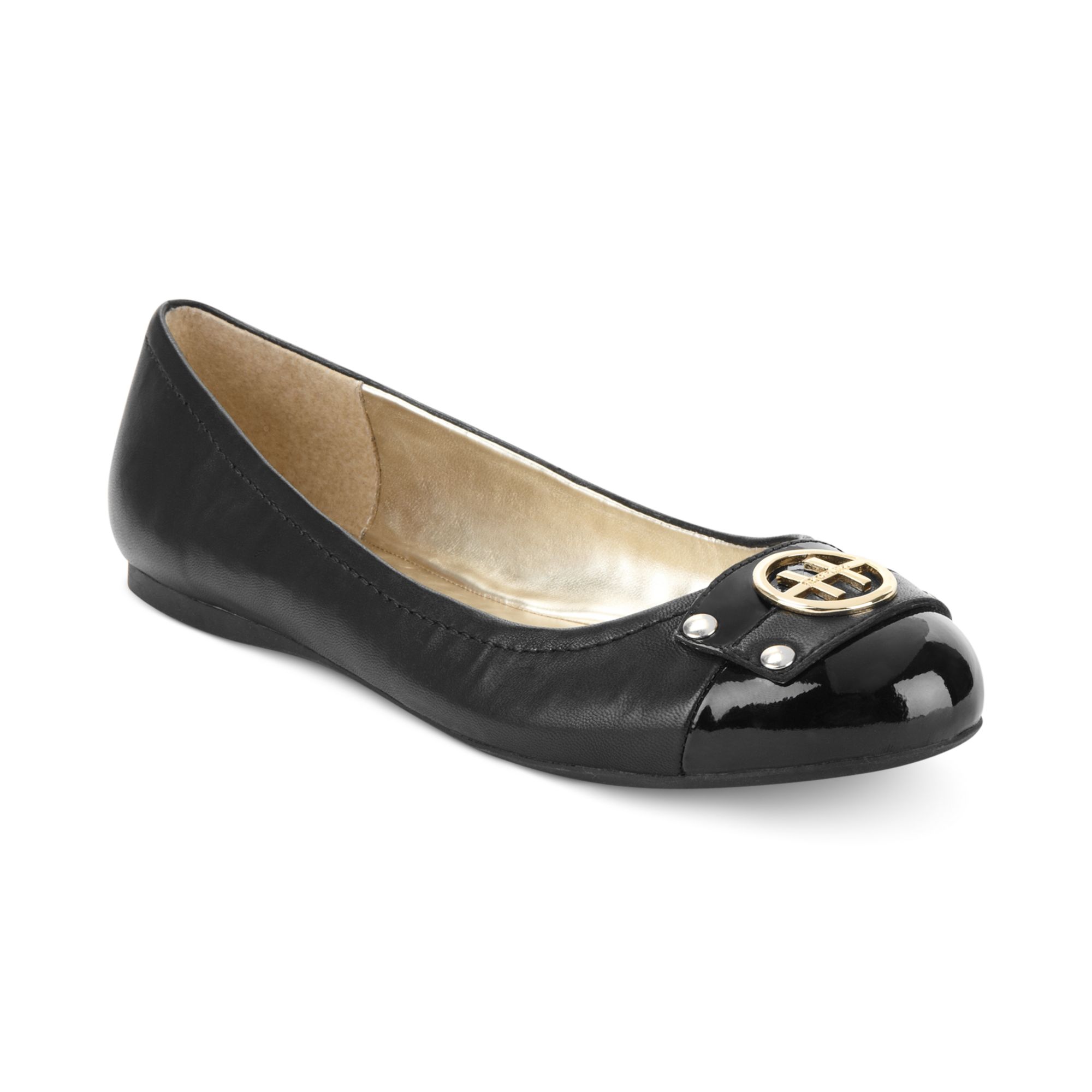 Lyst - Tommy hilfiger flats ballerinas in Black