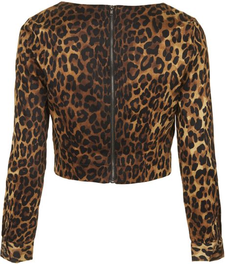 Topshop Leopard Print Crop Top By Wyldr in Animal (MULTI) | Lyst