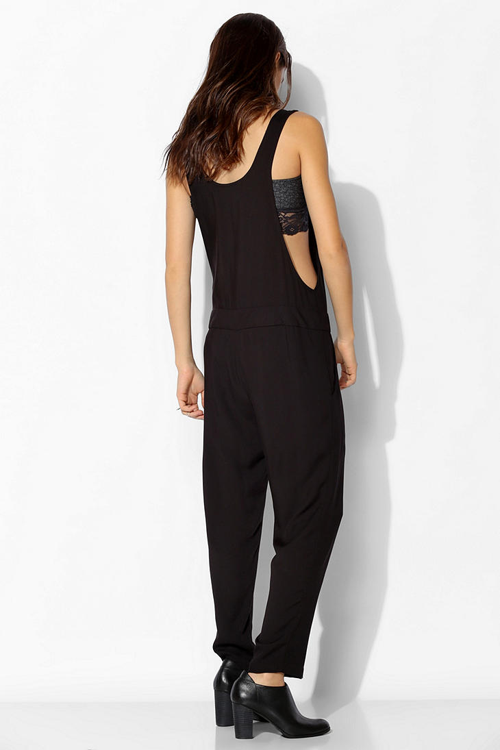 black overall jumpsuit