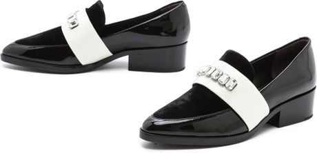 3.1 Phillip Lim Quinn Loafers with Stones in Black (Off White) | Lyst