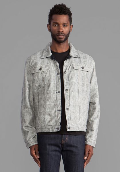 7 For All Mankind Reversible Jean Jacket in Gray in Gray for Men (Grey ...