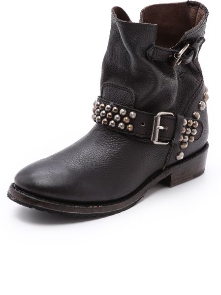 Ash Vicious Studded Booties in Black | Lyst