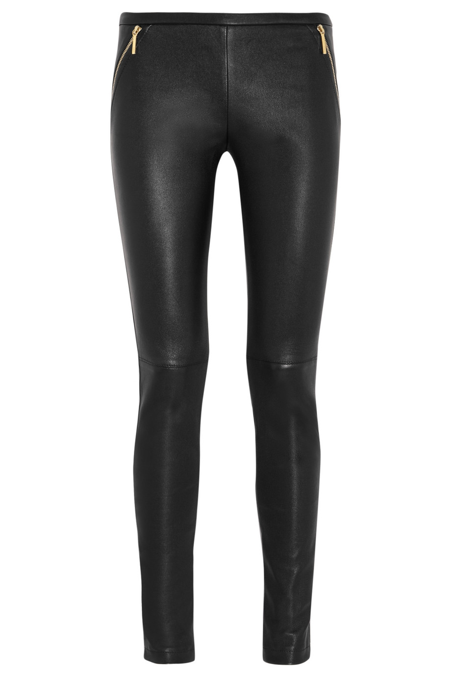 Lyst - Emilio pucci Stretch-Leather Legging-Style Pants in Black