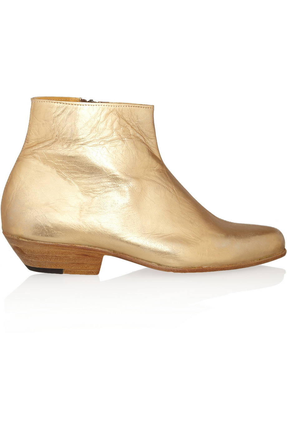 Esquivel Jett Metallic Leather Ankle Boots in Gold | Lyst