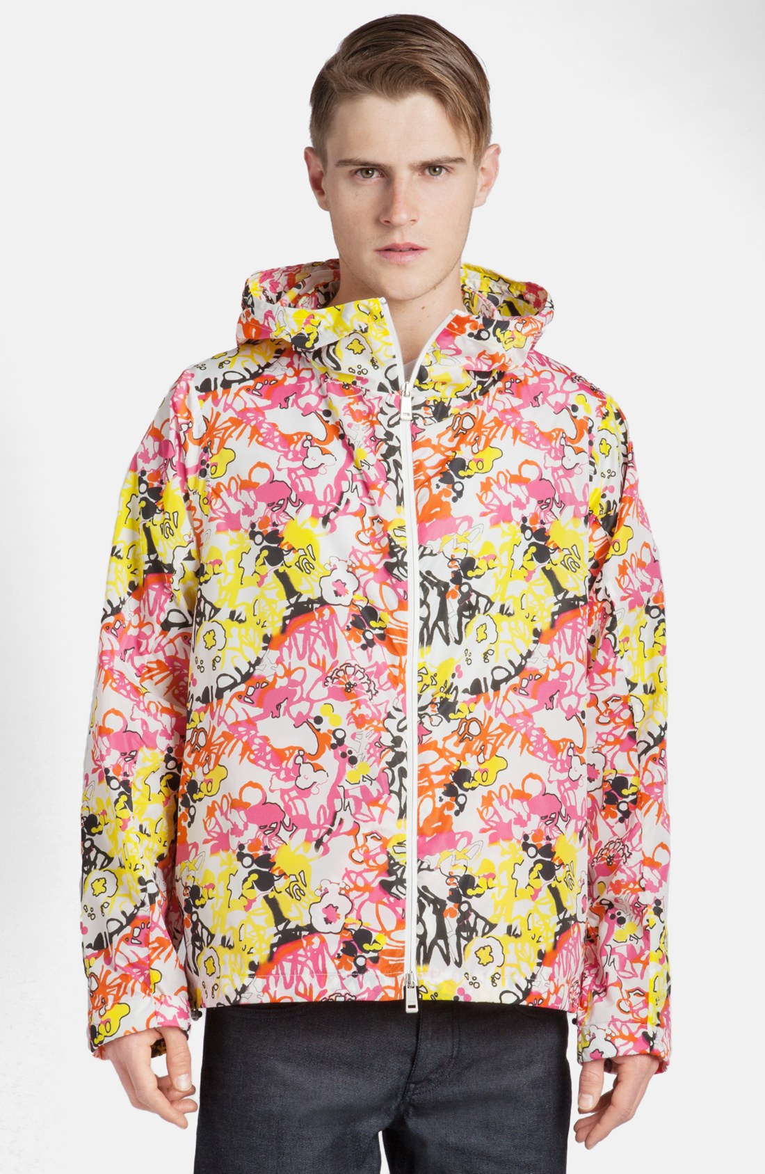 Jil Sander Abstract Print Hooded Jacket in Multicolor for Men (No Color ...