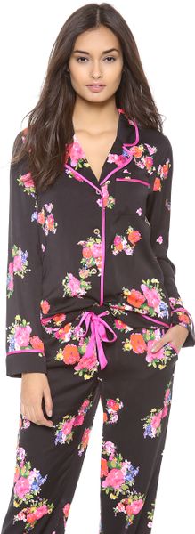 Juicy Couture Jazzy Floral Pj Top in Floral (Black/Jazzy Flower) | Lyst