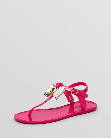 Kate Spade Jelly Thong Sandals Fab in Pink (Fuschia Jelly) | Lyst