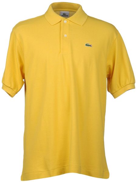 Lacoste Polo Shirt in Yellow for Men | Lyst