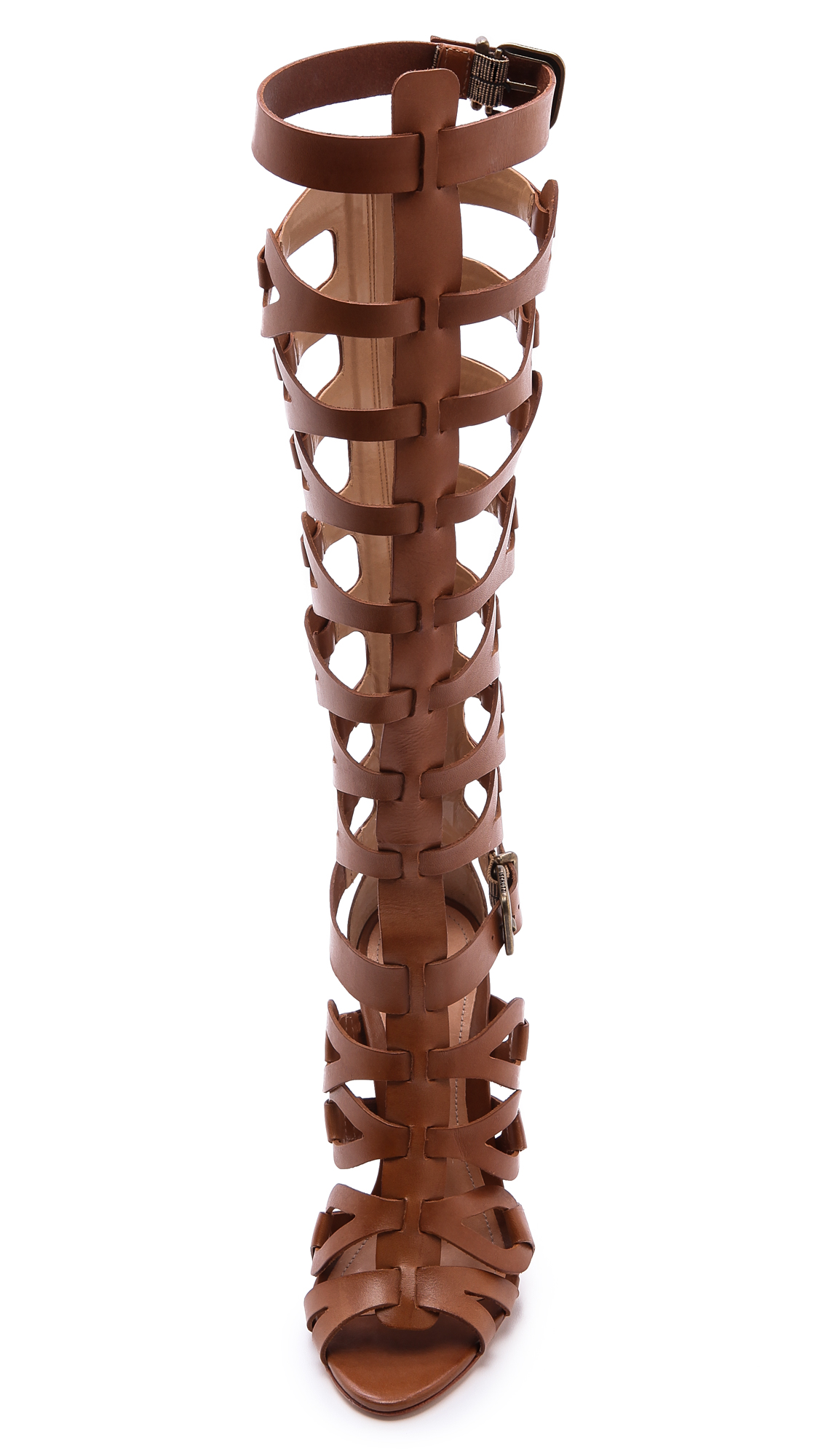 tall brown gladiator sandals