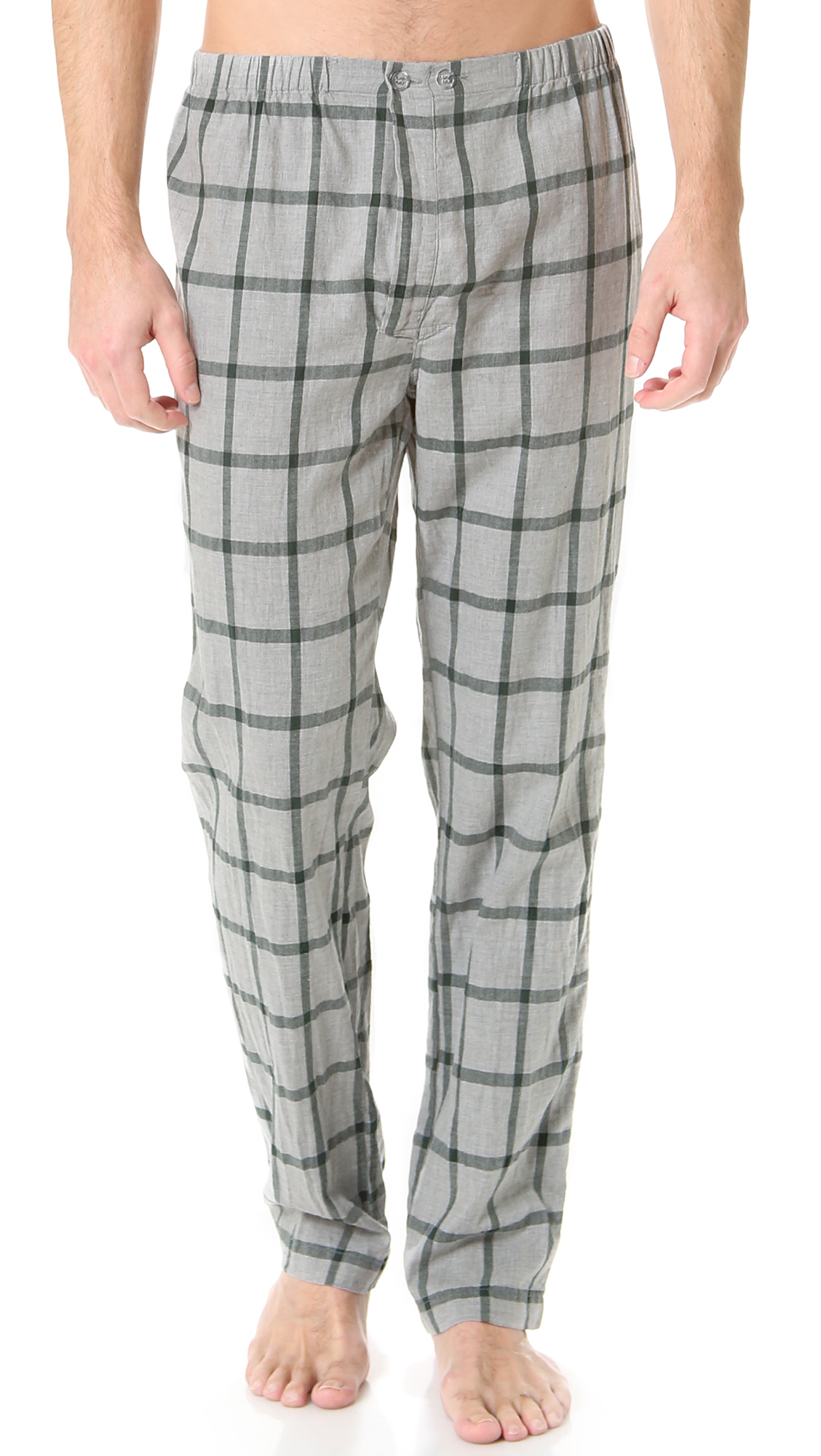 Lyst - Steven Alan Brushed Check Pajama Pants in Green for Men