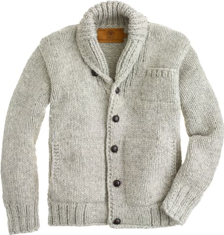 J.crew Canadian Sweater Company Cowichan Cardigan in Gray for Men (grey ...