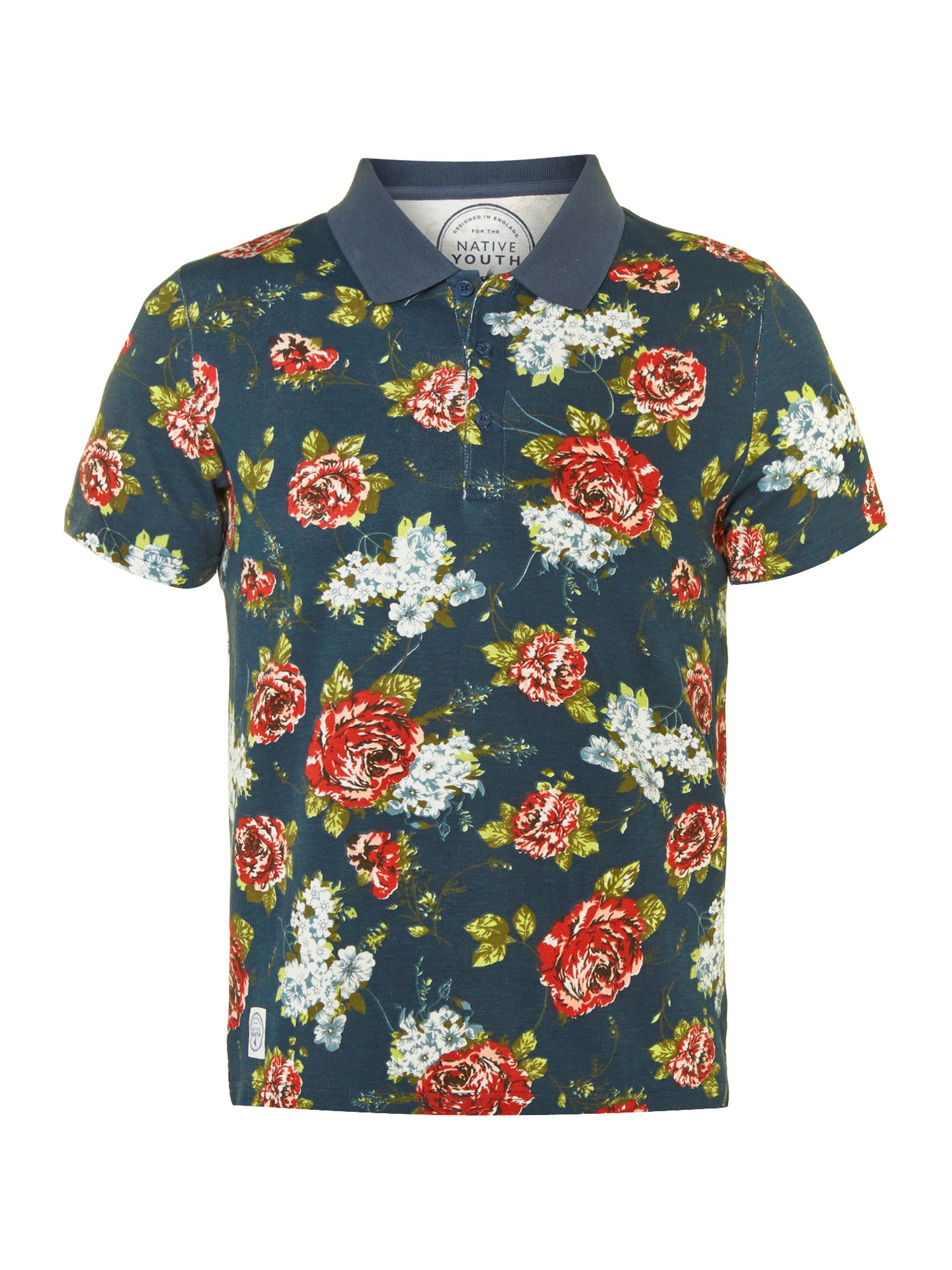 Native Youth Floral Polo Shirt in Floral for Men (Blue) | Lyst