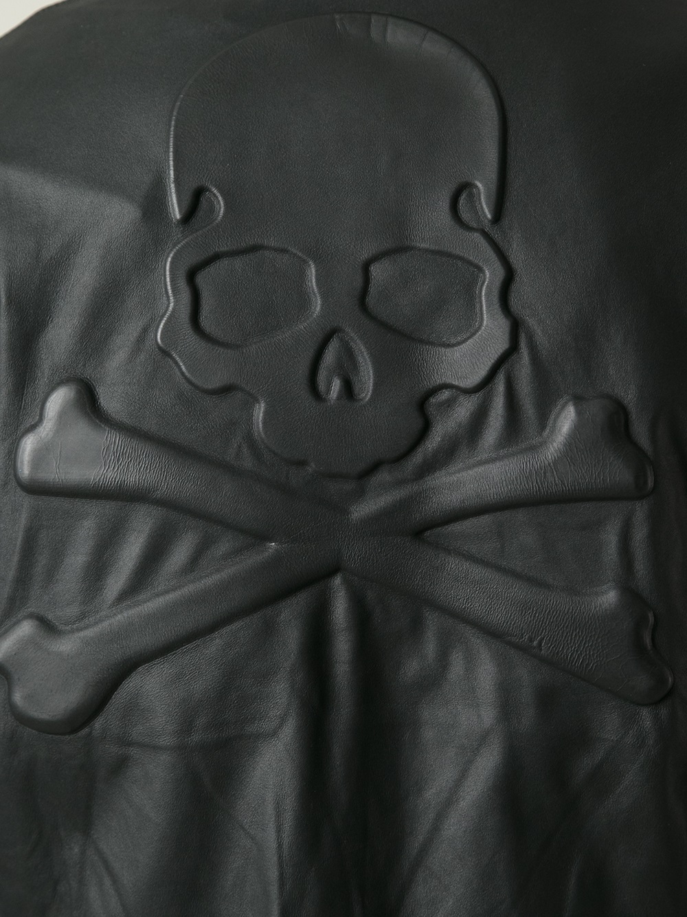 Philipp plein Skull Embossed Leather Bomber Jacket in Black for Men Lyst