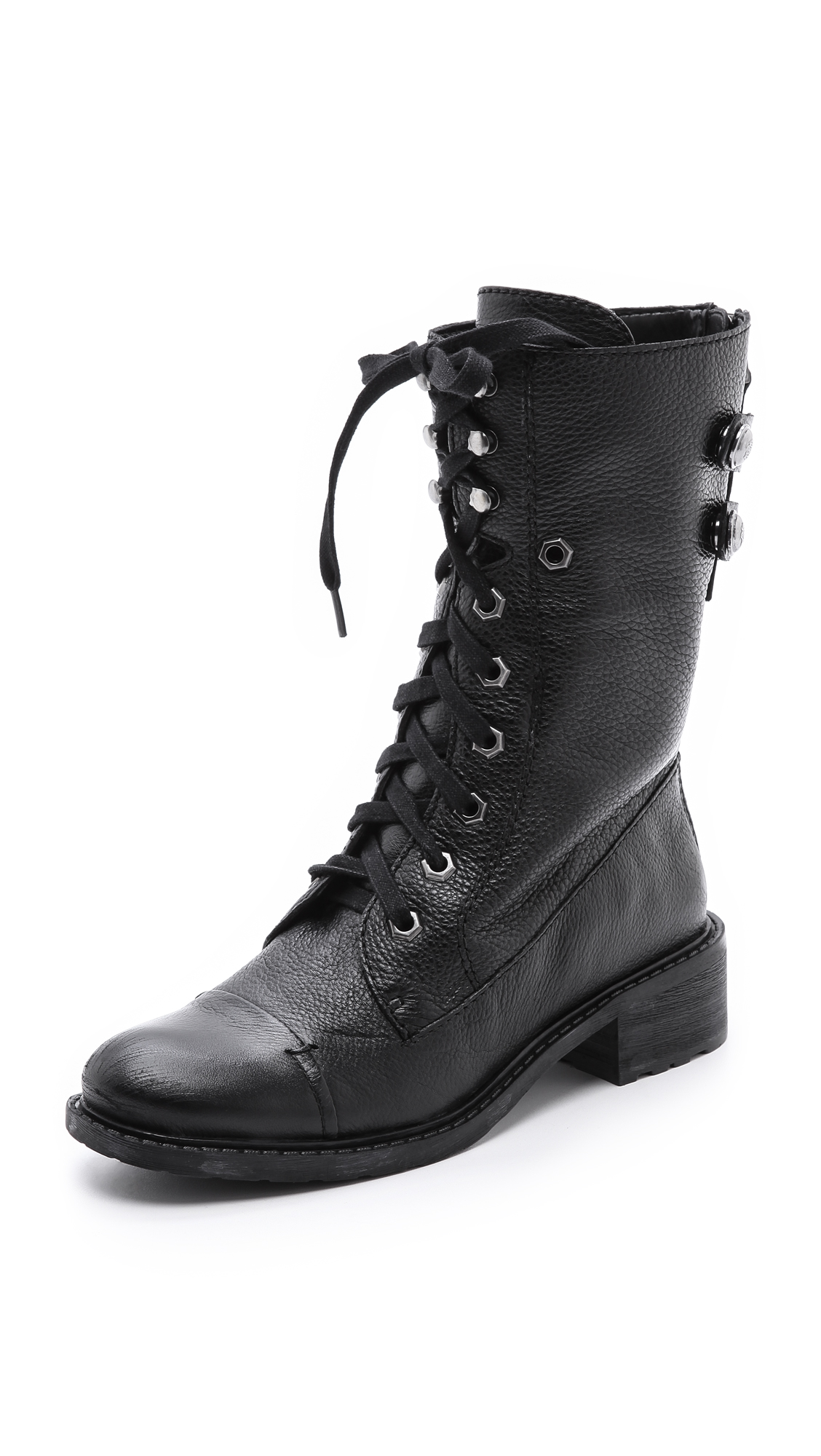 Lyst - Frye Melissa Tall Lace Up Boots - Black in Black
