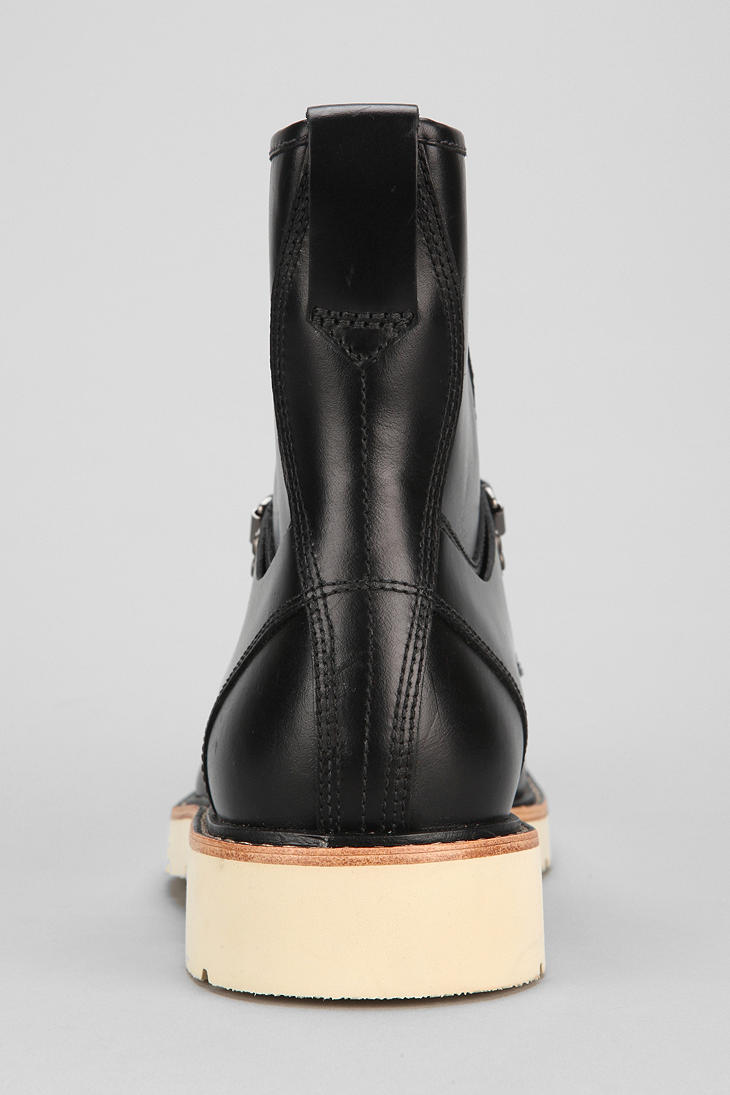 urban outfitters black leather boots