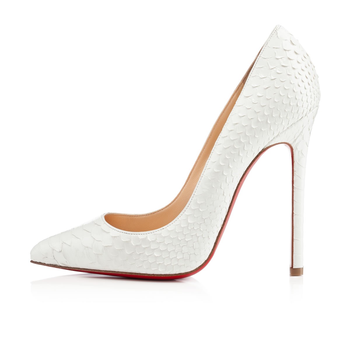 white louboutin flats