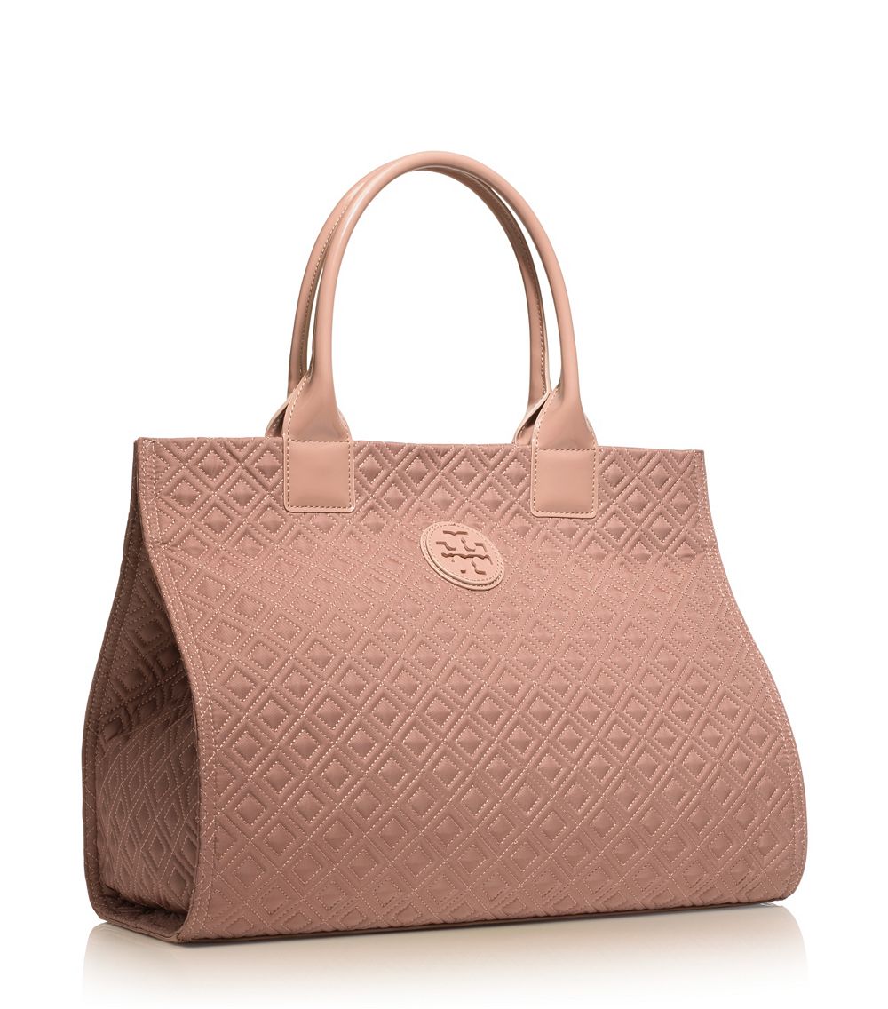 Lyst Tory Burch Ella Quilted Tote in Natural