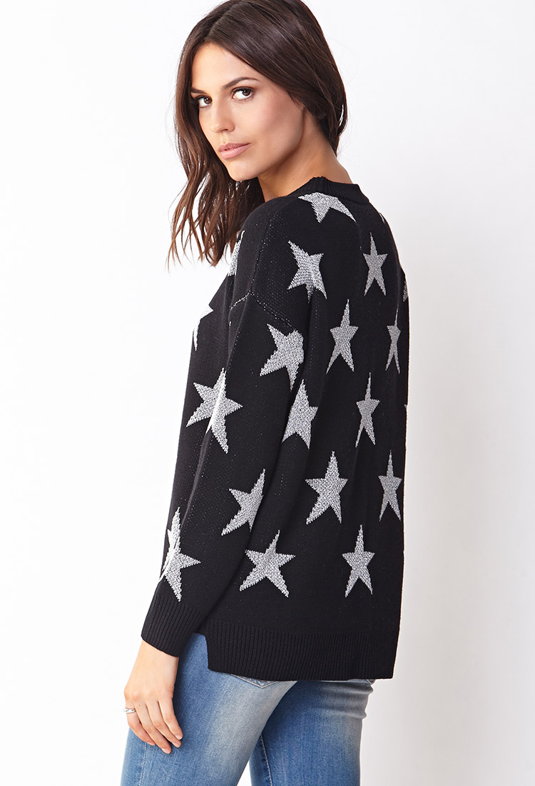 Lyst - Forever 21 Shining Star Sweater in Metallic