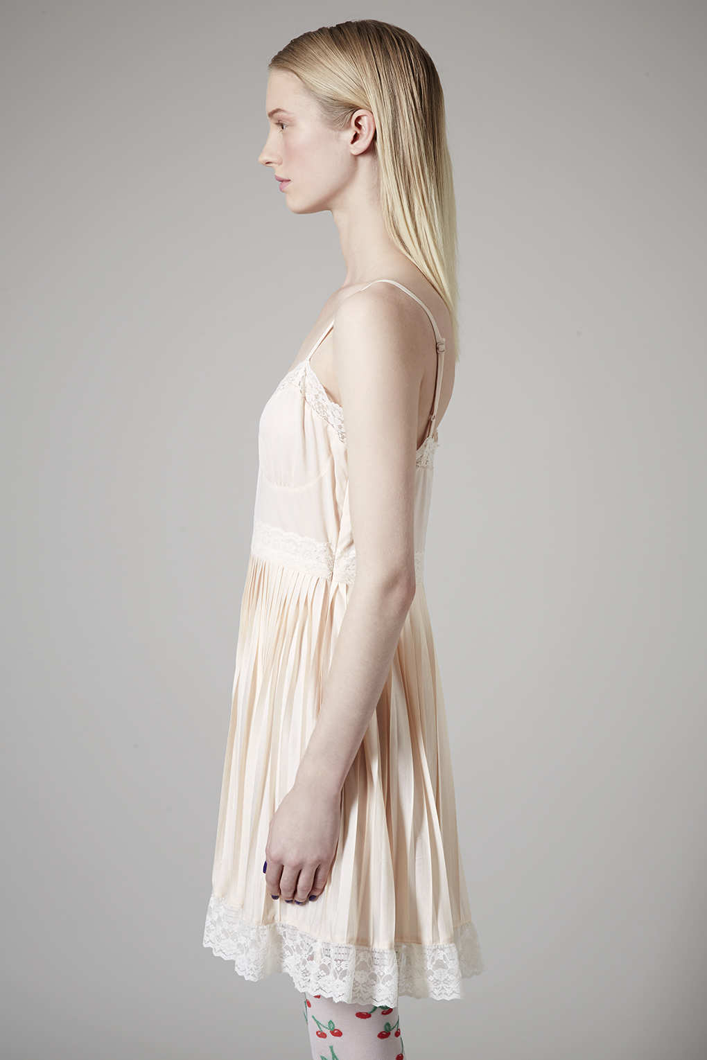 Pale Pink Slip Dress in White Lyst