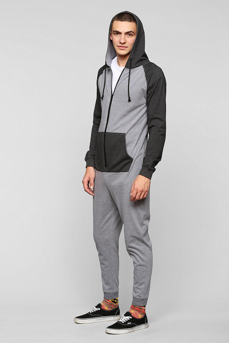 Lyst - Urban Outfitters Brooklyn Cloth Raglan Jumpsuit in Gray for Men
