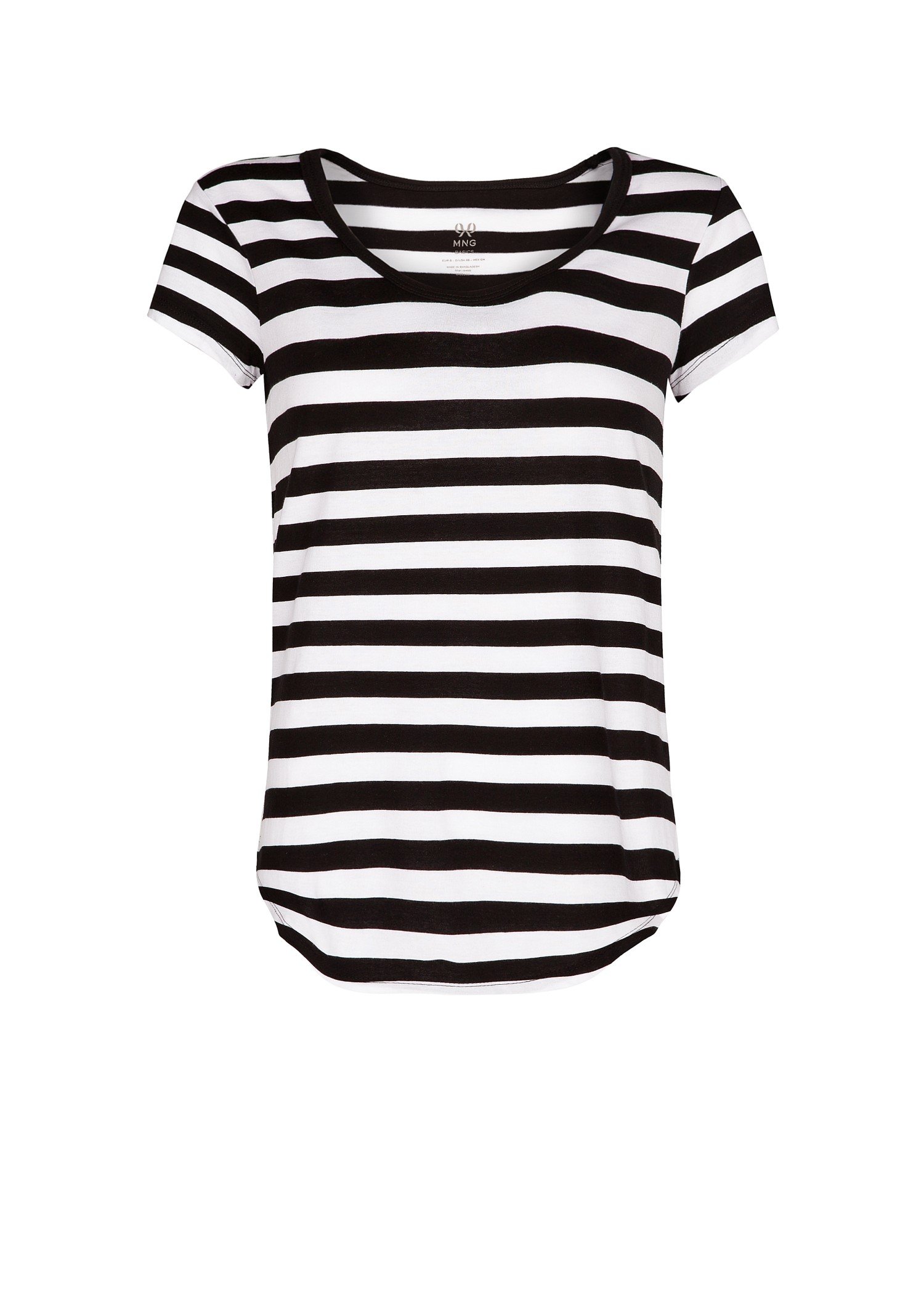 Lyst - Mango Striped Cotton Tshirt in White