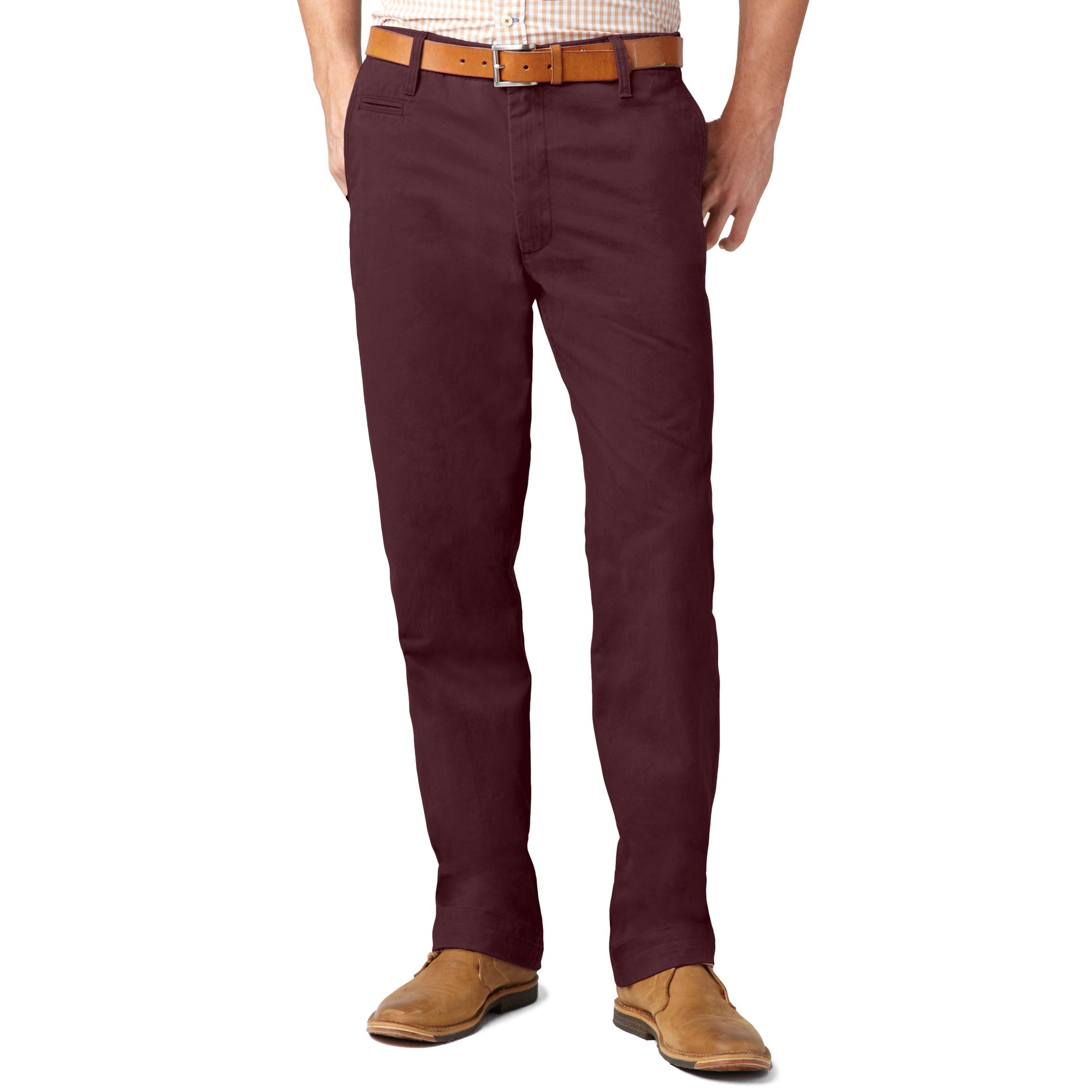 Dockers D2 Straight Fit Off The Clock Khaki Flat Front in Red for Men ...