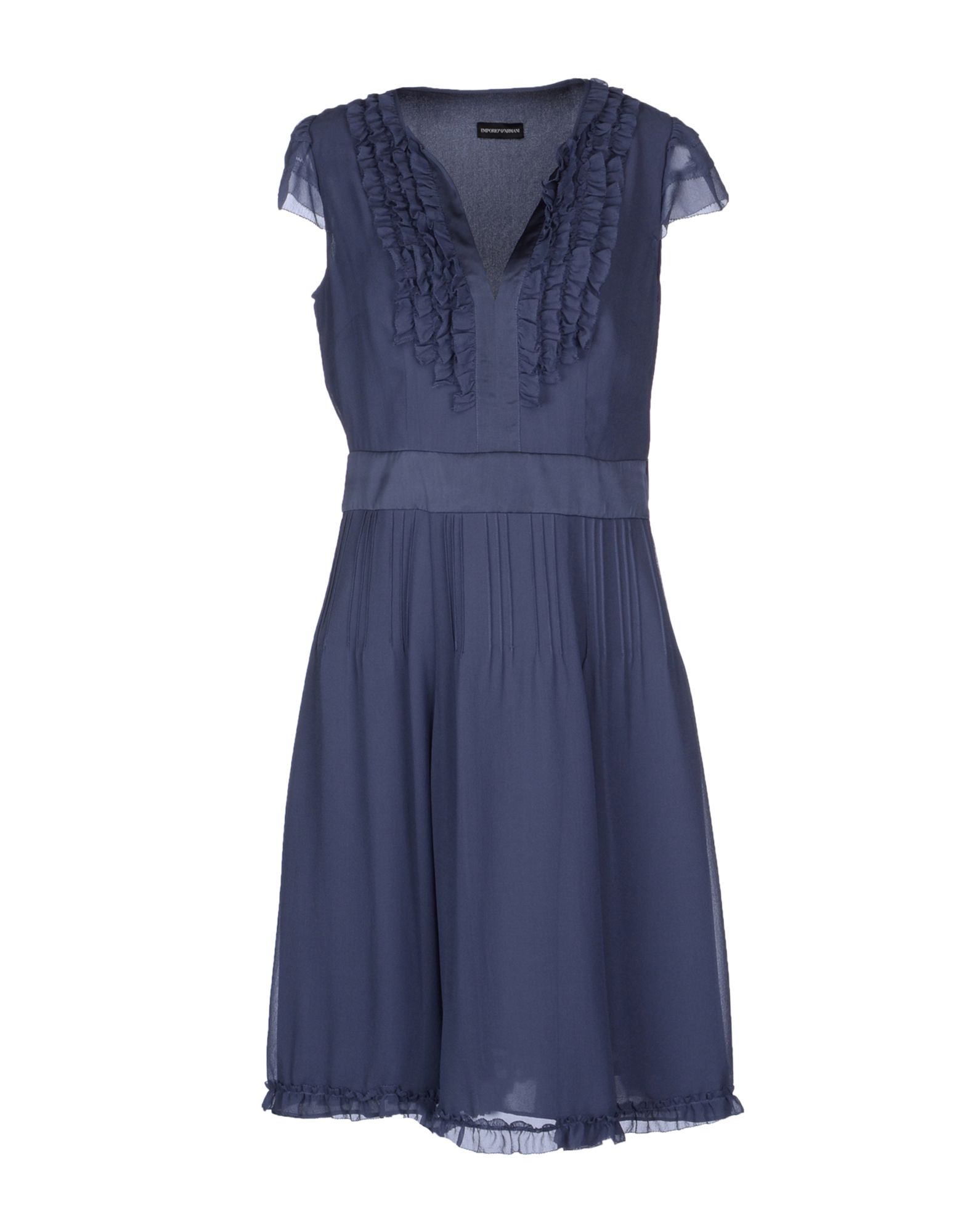 Emporio Armani Kneelength Dress in Blue (Slate blue) | Lyst