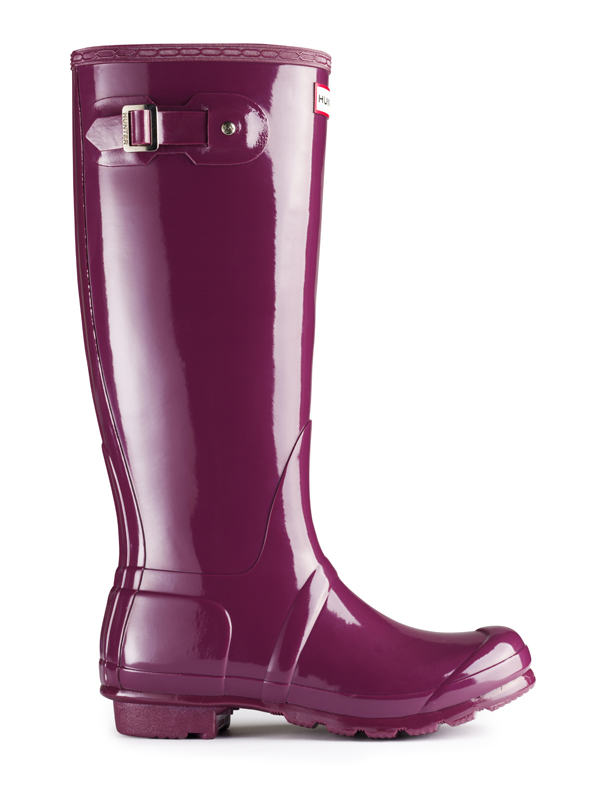 Lyst - Hunter Original Tall Gloss Rain Boots in Purple