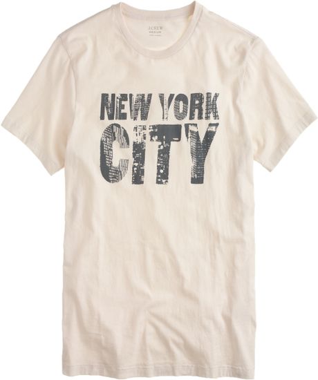 J.crew New York City Graphic Tee in White for Men (mountain white) | Lyst