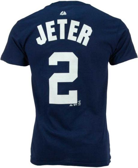 Majestic Mens Derek Jeter New York Yankees Replica Jersey in Blue for ...