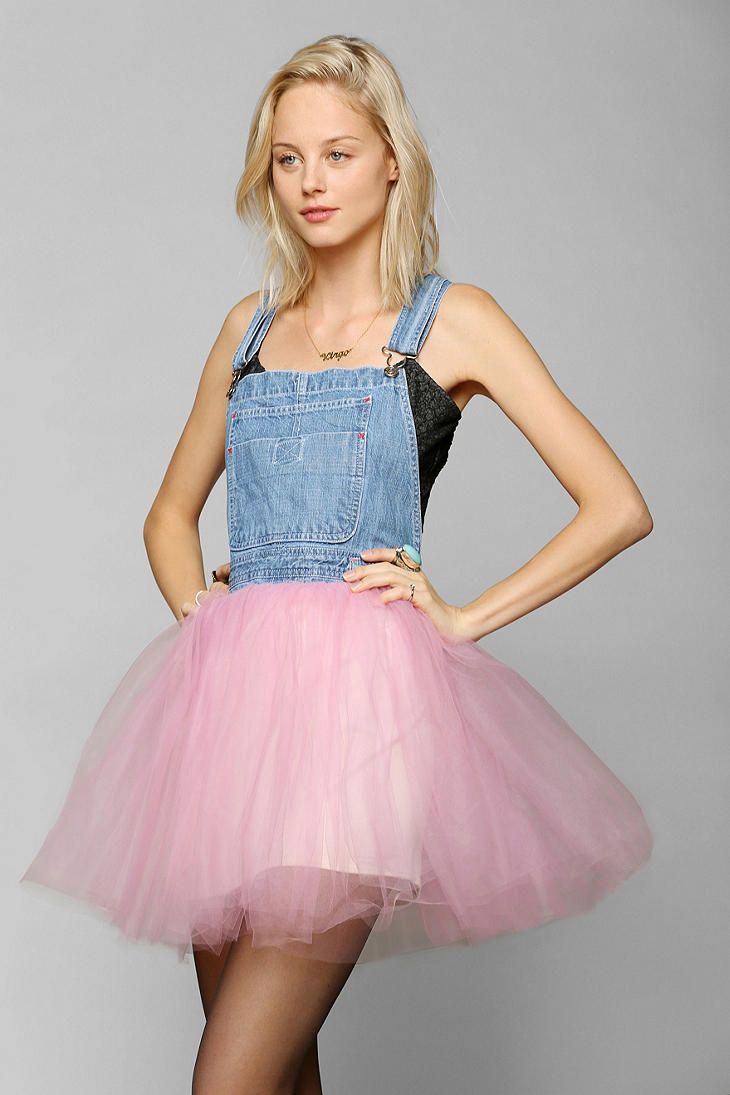 Lyst - Urban outfitters Urban Renewal Tulleskirt Overall