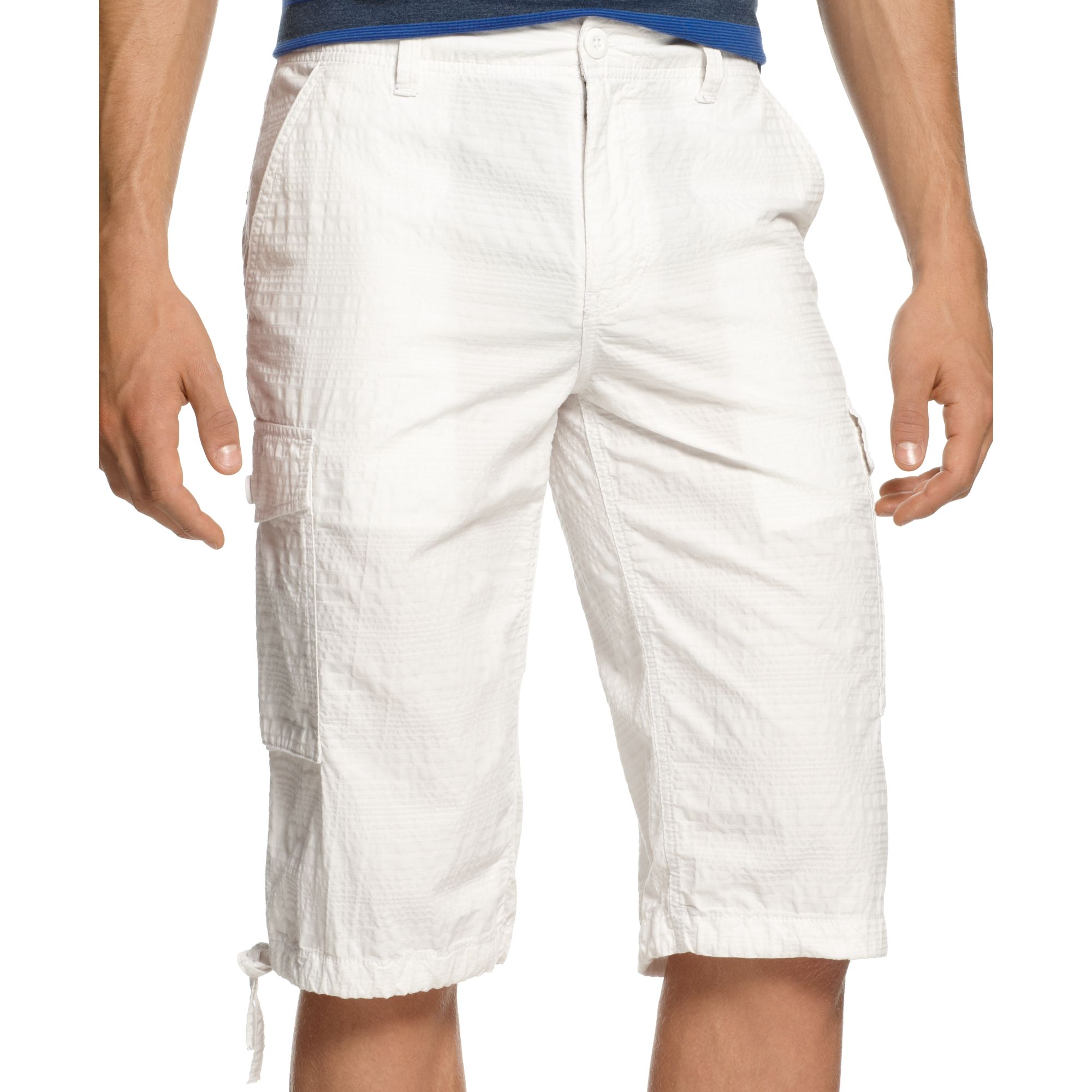 American Rag Dobby Messenger Shorts in White for Men (Bright White) | Lyst