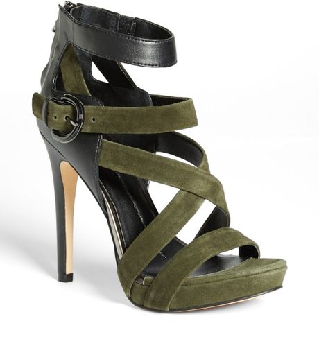 Dv By Dolce Vita Scotlyn Leather Suede Sandal in Green (Olive) | Lyst