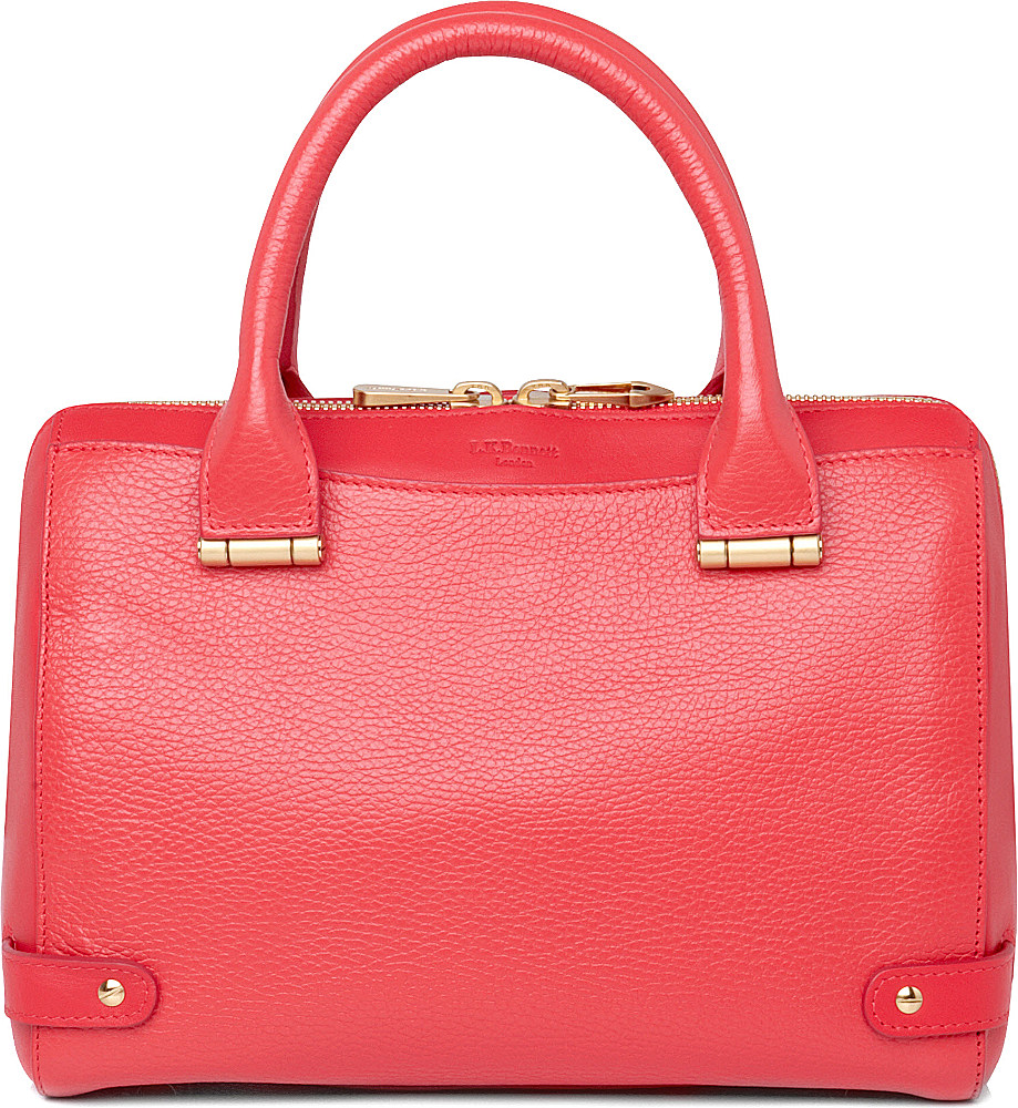 L.k.bennett Rosie Small Leather Bowling Bag in Pink (Pin-coral) | Lyst