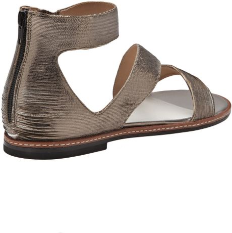 Maison Margiela Three Strap Sandal in Gray (metallic) | Lyst