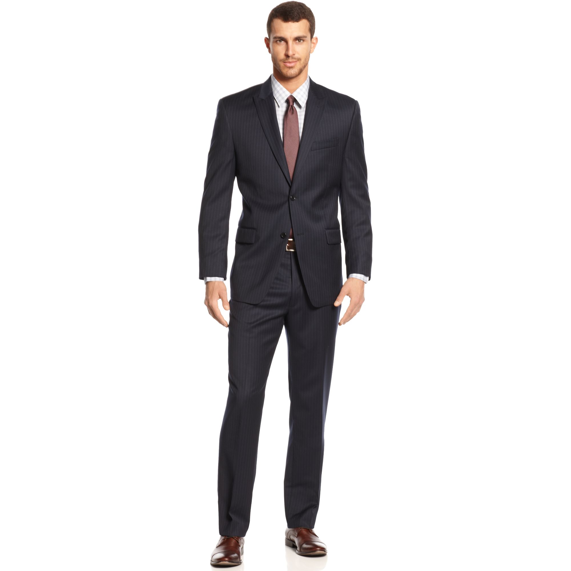 Lyst Michael Kors Michael Navy Pinstripe Suit In Blue For Men 