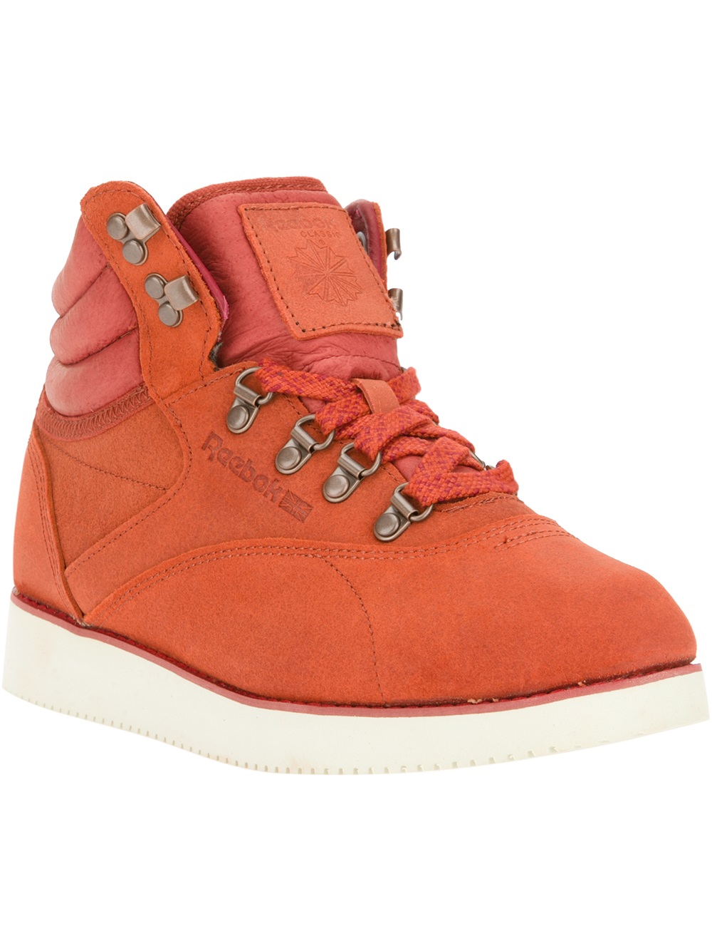 Reebok Freestyle Hi Boot in Red | Lyst