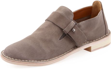 Vince Milo Suede Slipon Loafer Charcoal in Gray (CHARCOAL) | Lyst