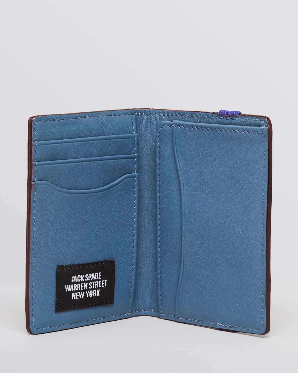 Jack spade Leather Vertical Bifold Wallet in Blue for Men Lyst