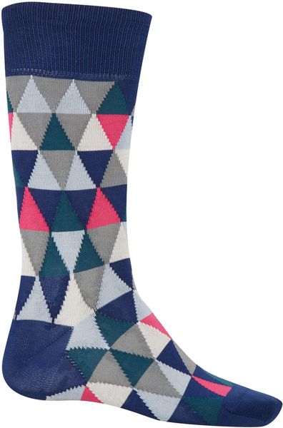 Paul Smith Navy Harlequin Ankle Socks in Blue for Men (navy) | Lyst
