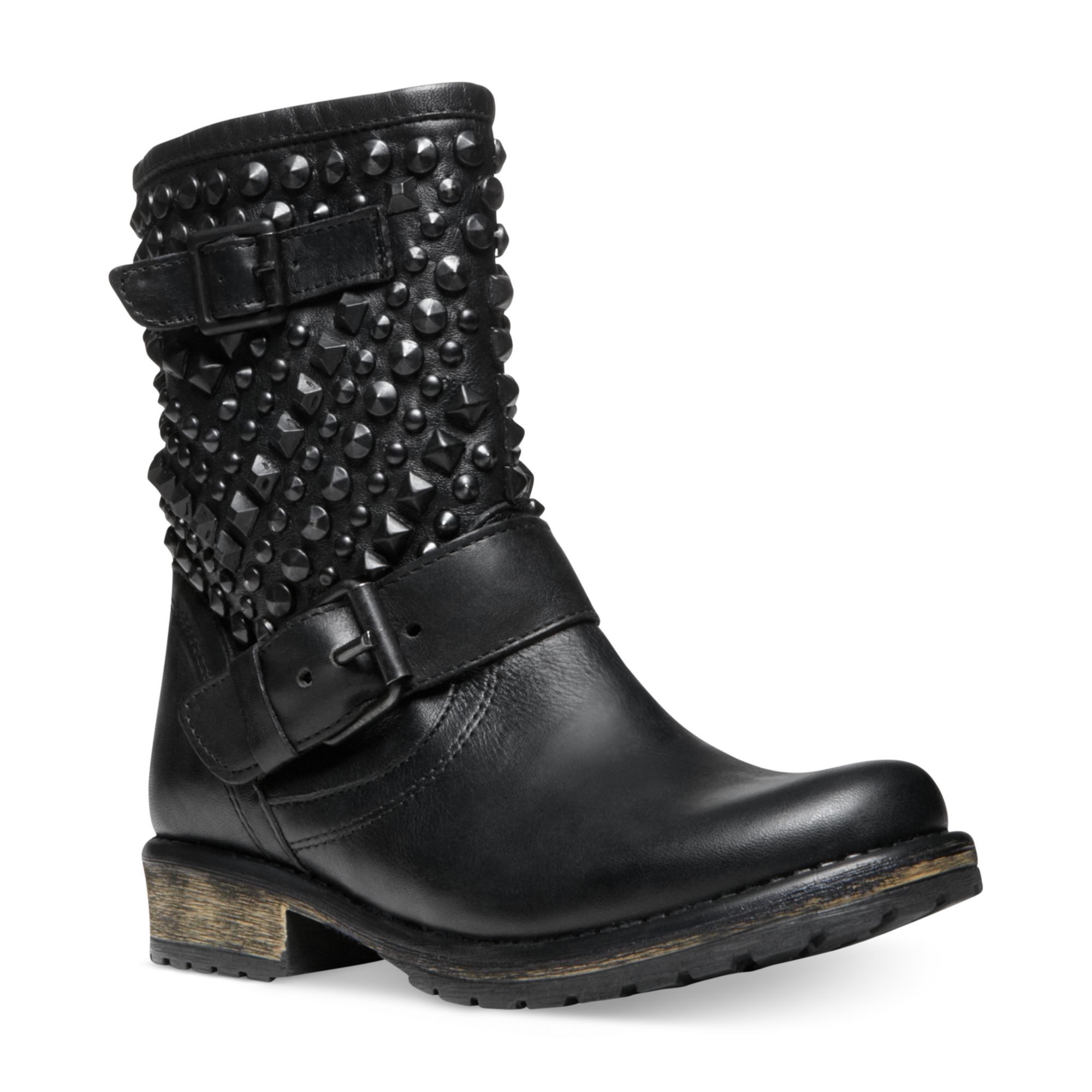 Lyst - Steve Madden Womens Marcoo Studded Booties in Black