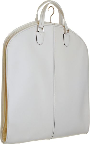 Valextra Slimline Garment Bag in White | Lyst