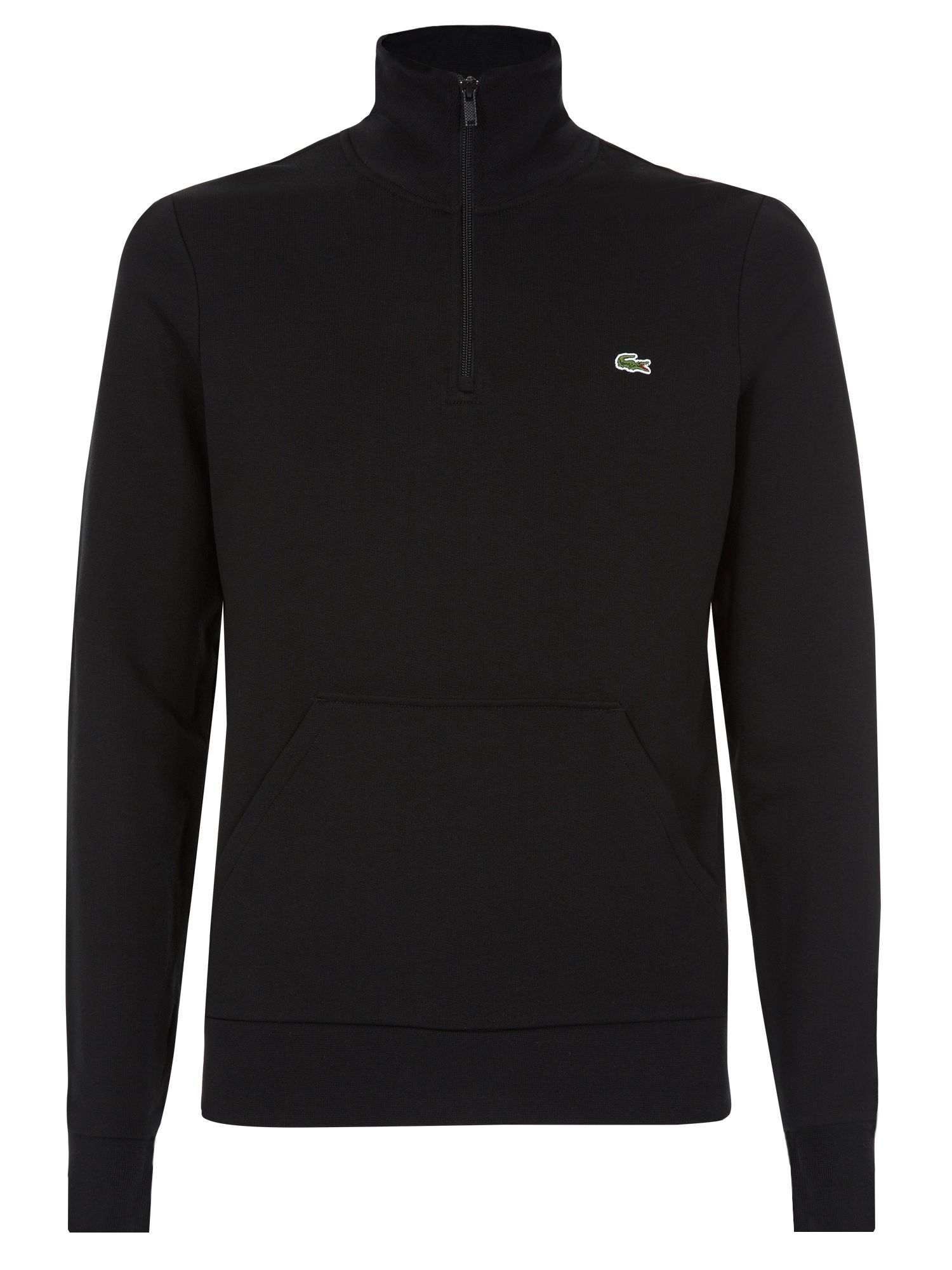 Lacoste Half Zip Fleece Sweater in Black for Men | Lyst
