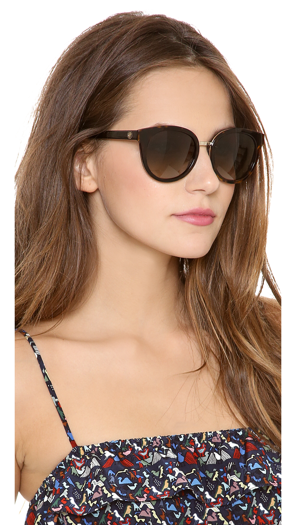 Lyst Tory Burch Eclectic Sunglasses Tortoise Brown Gradient In Brown   Tory Burch Tortoisebrown Gradient Eclectic Sunglasses Product 2 15329490 505104091 