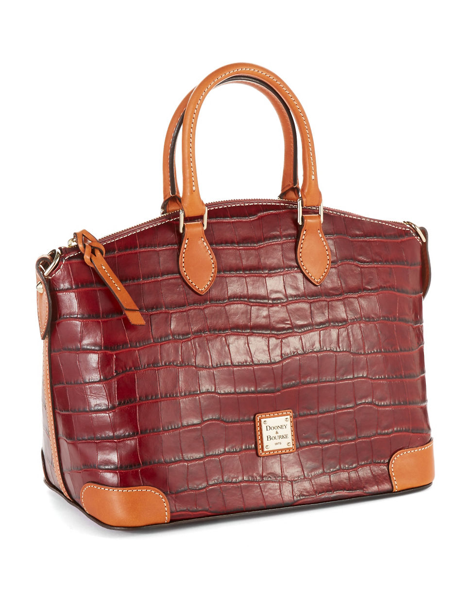 Dooney & Bourke Bordeaux Crocodile Satchel in Red Lyst