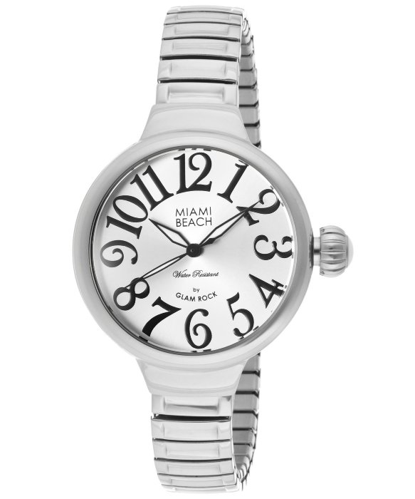 Lyst Glam Rock Womens Miami Beach Art Deco Silver Dial Stainless Gallery