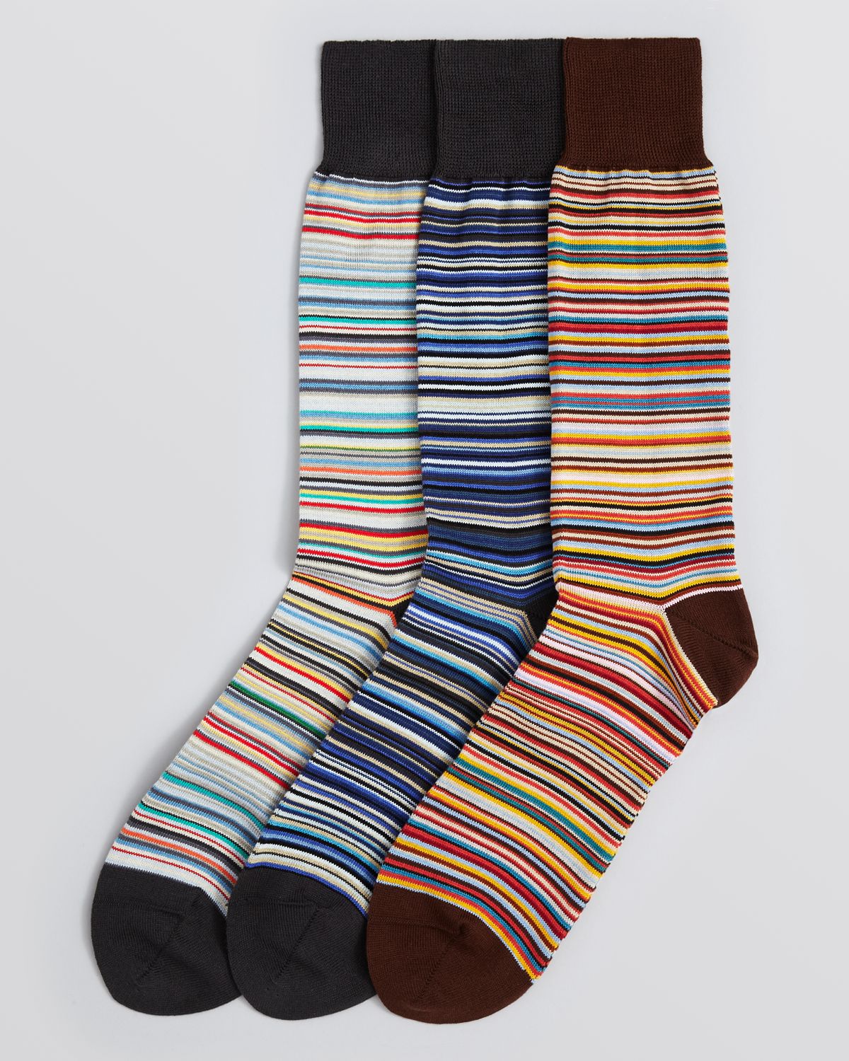 Paul Smith Striped Socks Pack Of 3 in Multicolor for Men (Multi) | Lyst