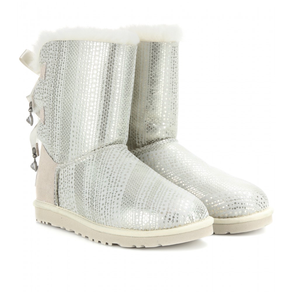 Ugg Bailey Bow Bling Shearling Lined Boots In White Lyst 2423