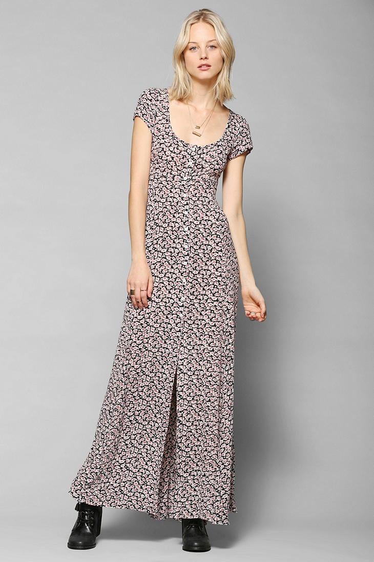 maxi button down dress