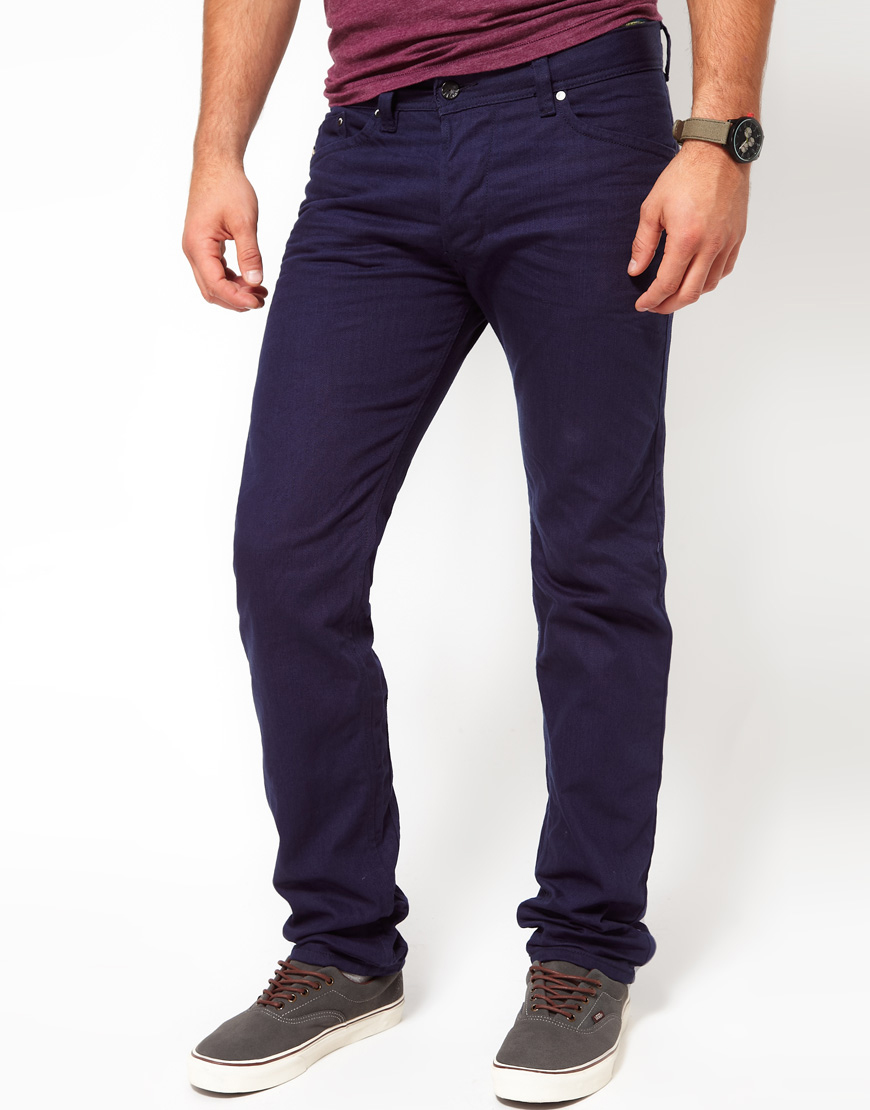 Lyst - DIESEL Jeans Darron 8qu Slim Fit Dark Navy in Blue for Men